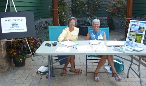 Two member volunteers at BLA reception